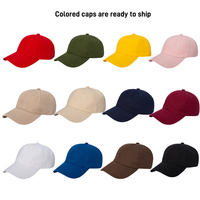 6-delige katoenen groothandel bulk baseballcap, verstelbare maat, effen, blanco, effen kleur, custom borduurwerk, pet voor vaders, Gorras