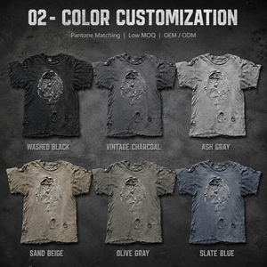 Camisetas Personalizadas de Alta Calidad, Diseño Slim de Algodón, Impresión Dryfit, Estilo Vintage con Efecto Desgastado, Camiseta para Hombre - Product Image 2