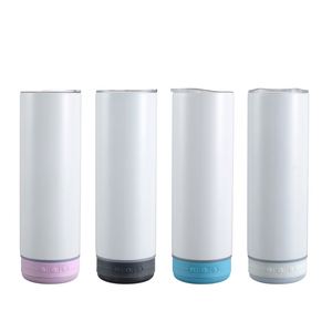 Gobelet Bluetooth 20 oz avec haut-parleur - Bouteille d'eau isotherme en acier inoxydable écologique vierge pour sublimation personnalisée avec couvercle, idéale pour les fêtes - Product Image 3