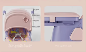 Nuovo <span class=keywords><strong>Seggiolone</strong></span> Pappa Multifunzione Pieghevole 6 in 1 per Bambini Sedia a Dondolo e Sdraietta con Altezza Regolabile e Giochi - Product Image 5