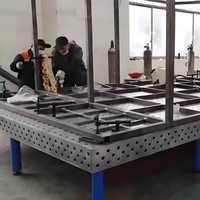 Outils de mesure de haute précision pour les industries, applications industrielles, table de soudage robuste en fonte 3D avec gabarits et fixations