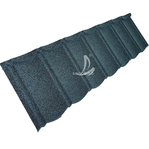 Panneau de toiture en zinc et aluminium revêtu de pierre de couleur personnalisée, style <span class=keywords><strong>espagnol</strong></span>, pour la toiture de maisons - Product Image 1