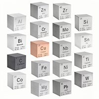Cube modèle en plomb métallique de 25,4 mm (1 pouce) à densité traditionnelle et moderne pour l'éducation