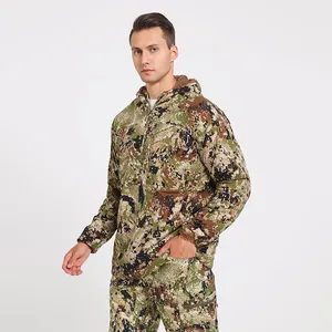 Custom Ambient Hoody Hunting Kleding Kleding Outdoor Camo Hoodie Lente Herfst Fleece Voering Jack Jacht Kleding Voor Mannen