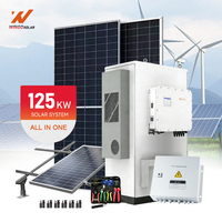 Système d'énergie solaire commercial Wingosolar 120KW, système hybride hors réseau et sur réseau, onduleur, batterie au lithium, système d'énergie solaire