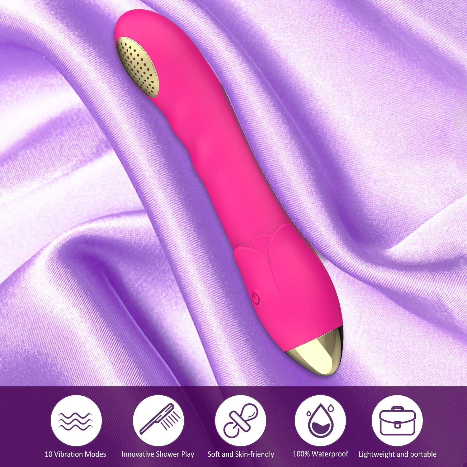 Realistic USB Rechargeable G-Spot Vibrator for Women, 100% Waterproof  Silicone Toy with 10 Frequencies, Perfect Shower Masturbator