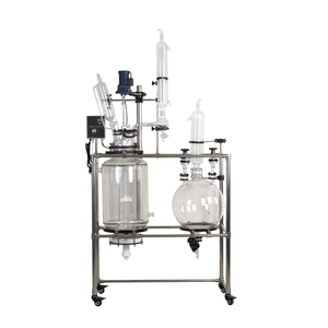 Crystalzer penyuling 20L 50L, peralatan isolasi reaktor kristalisasi kaca jaket - Product Image 1