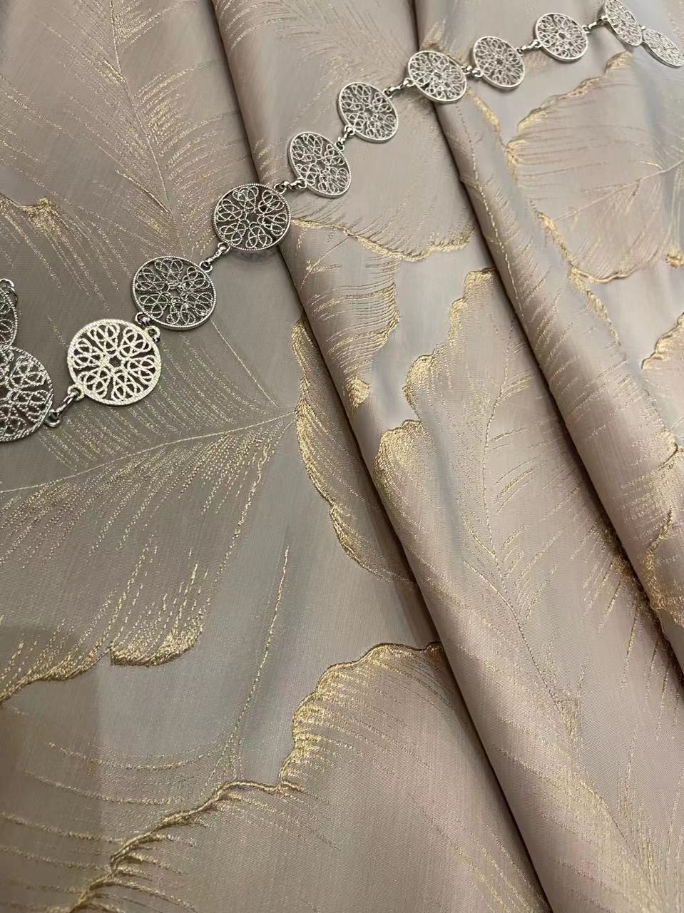 Tende Beige Jacquard