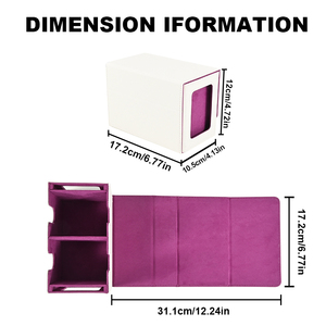 Boîte de rangement portable en cuir PU personnalisable JUZI pour cartes TCG avec fenêtre de visualisation du commandant et emplacement pour chargeur supérieur - Product Image 2