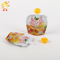 120Ml Op Maat Bedrukt Logo Stand-Up Zakje Folie Gelamineerd Vruchtensap Plastic Zak