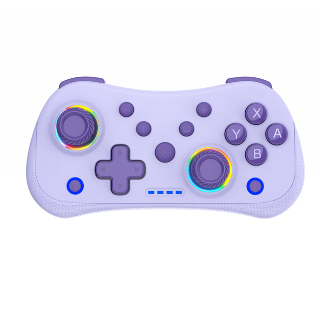 YJT-CJP2028 RGB Wireless 2.4GHz Gamepad with Turbo Buttons Motion-sensing Vibration Motor for PC Gaming and Switch Compatible