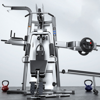 WENDY Equipo de Gimnasio Doméstico Unisex de 3 Estaciones, Herramienta de Entrenamiento de Fuerza Multifuncional Versátil Hecha de Metal Resistente