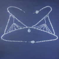 Soutien-gorge et culotte de luxe avec chaîne en strass pour femmes, Bikini Sexy avec chaîne à bijoux, grande taille