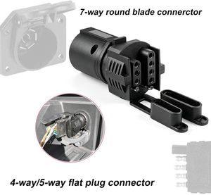 Adaptateur de <span class=keywords><strong>prise</strong></span> de <span class=keywords><strong>remorque</strong></span> ATLI <span class=keywords><strong>12V</strong></span>, <span class=keywords><strong>7</strong></span> <span class=keywords><strong>broches</strong></span> rondes vers 4 et 5 <span class=keywords><strong>broches</strong></span> plates, connecteur de <span class=keywords><strong>remorque</strong></span>, adaptateur de <span class=keywords><strong>remorque</strong></span>, <span class=keywords><strong>prise</strong></span> plate 2 en 1 - Product Image 5