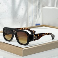 T-HE BORA 55-18-145 Lunettes de soleil pour hommes et femmes de qualité supérieure, lunettes de soleil de créateur, style punk classique, luxe, titane, UV400, avec boîte