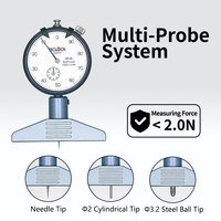 Jauge de profondeur à cadran TECLOCK DM-210, indicateur de profondeur de précision 0,01 mm pour l'inspection et la mesure de profondeur dans l'usinage CNC général