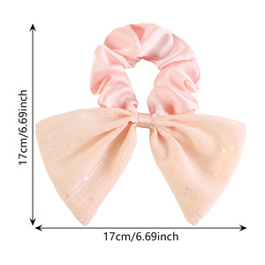 Coleteros de tela con lazo de alambre dorado, bonitos, de color liso, accesorios de moda para el cabello para mujer, uso en bodas, venta al por mayor - Product Image 3