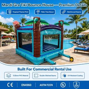 บ้านลมเป่าลมสำหรับเด็ก รุ่น Tiki Island สำหรับงานปาร์ตี้ วัสดุ PVC เกรดเชิงพาณิชย์ ได้รับมาตรฐาน CE EN4960 รับประกัน 3 ปี เป็นมิตรกับสิ่งแวดล้อม รับน้ำหนักได้สูงสุด - Product Image 4
