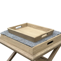 Table d'appoint pliante en bois de chêne massif avec pieds croisés, design antique Wabi-sabi, pour café et thé, HL109-60