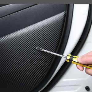 Tapis de porte de voiture en cuir de fibre de carbone tapis anti-coup de pied pour <span class=keywords><strong>Chevrolet</strong></span> <span class=keywords><strong>Captiva</strong></span> 2012 2013 2014 2015 2016 2017 accessoires protéger l'intérieur - Product Image 3