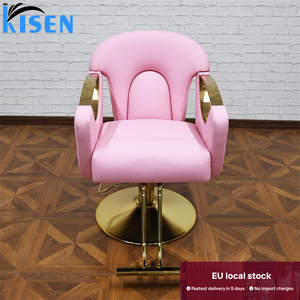 Chaise de Salon de Coiffure Kisen Europe en Stock, Chaise Hydraulique de Qualité Supérieure pour Femmes, Idéale pour Barbiers et Salons de Beauté - Product Image 2