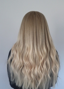 Vente en gros Perruques cheveux humains européens véritables <span class=keywords><strong>blond</strong></span> cendré platine à double tirage Nœuds blanchis sans colle Perruques HD Lace Front transparentes - Product Image 4