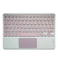 Keyboard Mouse Nirkabel Terintegrasi dengan Touchpad untuk iPad 10.9 inci, Keyboard Mini Ultra Tipis Multiwarna