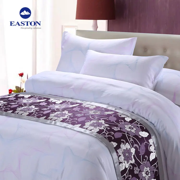 Luxury hotel bed runner design bed decorative, bed runner 5 stars hotel