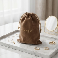 Sacs à cordon en velours personnalisés de luxe, pochette en velours doux, emballage cadeau pour bijoux, cosmétiques, parfums, montres