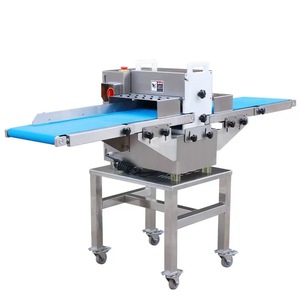 Machine de découpe de viande fraîche entièrement automatique, utilisée pour le transport horizontal et la découpe industrielle de cubes de viande congelée, trancheuse à viande - Product Image 2