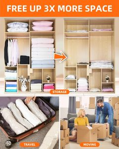 Sacchetto Salvaspazio Sottovuoto Pieghevole ABK Personalizzabile per <span class=keywords><strong>Vestiti</strong></span> da Viaggio Sacca a Compressione Moderna per Abiti - Product Image 6