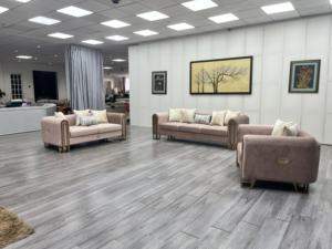 Sofá de terciopelo Simple moderno MR, conjunto de sofá de arte decorativo de cristal de diseñador, sofás de sala de estar de Hotel para el hogar, muebles de sala de estar - Product Image 2