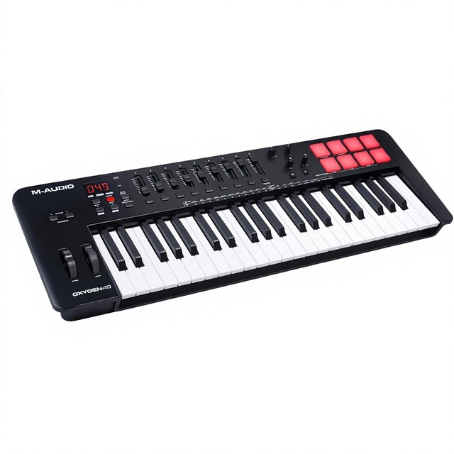 M-AUDIO Oxygen 49 (MKV) USB MIDI Keyboard Controller with Beat Pads Arpeggiator Smart Chord Scale Modes NKS Integration