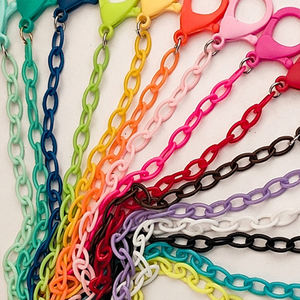 Bracelet pour lunettes, en acrylique coloré, porte-chaîne de 7.5mm, 5 pièces - Product Image 3