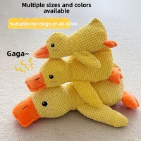 Jouet en peluche pour chien de grande taille, résistant aux morsures, avec son de canard de dessin animé