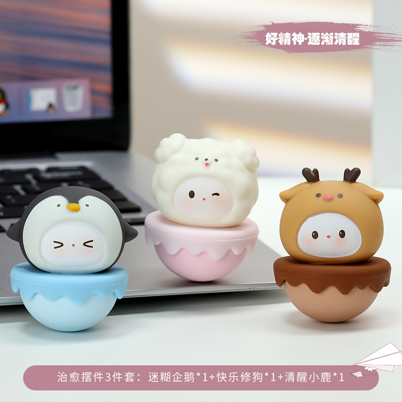 Baby deer, penguin, and puppy [3-pack]