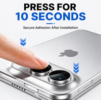 Protecteur d'objectif d'appareil photo en verre trempé en alliage d'aluminium 3D pour une protection ultra-fine, étanche, anti-rayures, couverture intégrale 360°