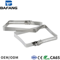 Collier de serrage carré en acier inoxydable pour tuyau, collier de serrage rectangulaire métrique pour gaine de câbles, fixation pour câble photovoltaïque