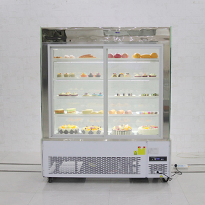 Chuyên nghiệp lớp thẳng đứng Kính lạnh siêu thị tủ lạnh sảnh khách sạn <span class=keywords><strong>Showcase</strong></span> cửa hàng tráng miệng trưng bày cho khách sạn - Product Image 4