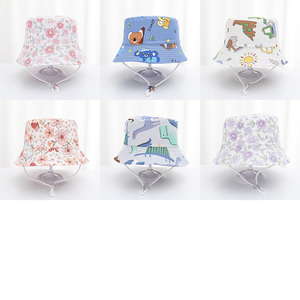 Chapeau Bob <span class=keywords><strong>Enfant</strong></span> Landfond pour l'été, motif dessin animé, style pêcheur, pour bébés filles et garçons, idéal plage et plein air - Product Image 3