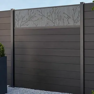 金属花园农场隐私设计制造商提供现代风格花园设计隐私垂直固定铝栅栏