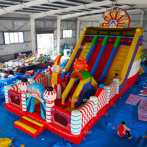 Châteaux gonflables commerciaux d'extérieur en PVC avec toboggan, écologiques, capacité 1000 kg, garantie 2 ans, pour <span class=keywords><strong>jeux</strong></span> <span class=keywords><strong>de</strong></span> saut pour enfants - Product Image 4