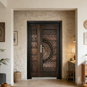 Nouvelles portes en acier abordables pour la rénovation de la maison, portes <span class=keywords><strong>d</strong></span>'<span class=keywords><strong>entrée</strong></span> sécurisées, économiques et fiables - Product Image 1