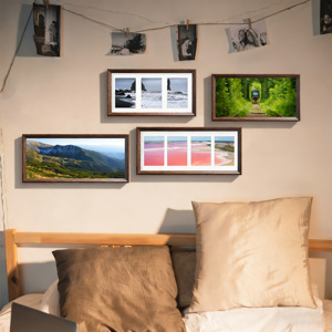 Maßgefertigter Holzrahmen MDF Langer Abgeschrägter Fotorahmen Holz Großhandel Künstlerischer Bilderrahmen für Wanddekoration - Product Image 2