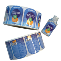 Autocollants adhésifs personnalisés pour savon liquide à mains, étiquettes d'emballage imperméables pour bouteilles, étiquettes transparentes d'emballage de désinfectant pour les mains