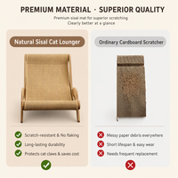 Griffoir en bois pour chat, lit surélevé pour chat, canapé en corde de sisal, griffoir ergonomique pour chats d'intérieur, meubles pour chatons