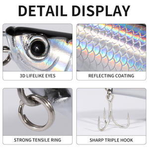 Leurre de pêche submersible 11cm 51g pour eau salée, appât dur pour la pêche en fond, leurre artificiel pour la pêche en mer - Product Image 5