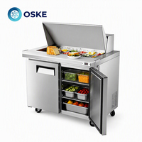 Equipo Comercial de Bajo Consumo Energético, Congelador para Barra de Ensaladas para Hoteles, Autoservicio de Ensaladas, Conservación de Materias Primas a Baja Temperatura
