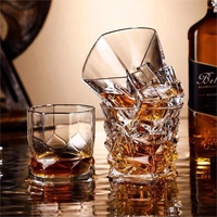 Groothandel Overzeese Hoge Kwaliteit Creatieve Transparante Klassieke Whisky Glazen Kristallen Shotglaasjes 300ml Machinegeperst Op Voorraad