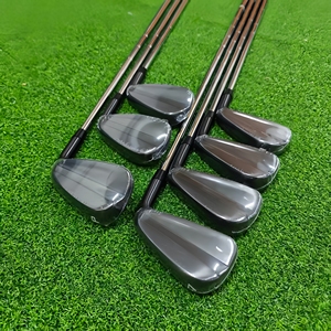 Juego de Palos de <span class=keywords><strong>Golf</strong></span> para Diestros, Hierros de Acero Inoxidable Negros para Usuarios Diestros # Cabezas de Hierro Forjado 4-P - Product Image 4